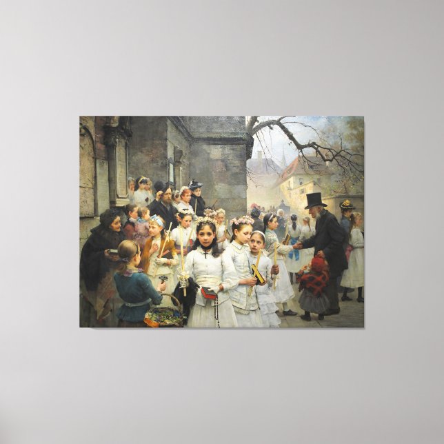 Toile Après la première communion par Carl Frithjof Smit (Recto)