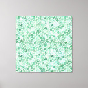 Toile Aqua Turquoise Patchwork Terrazo Motif