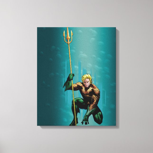 Toile Aquaman Crouching (Recto)