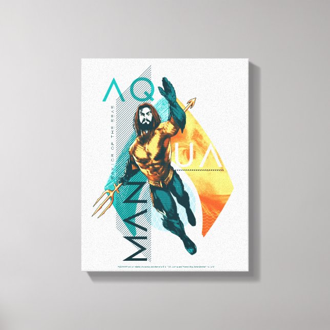 Toile Aquaman | Modernist Aquaman Collage (Recto)