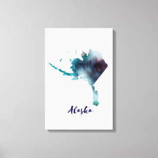 Toile Aquarelle Alaska États-Unis