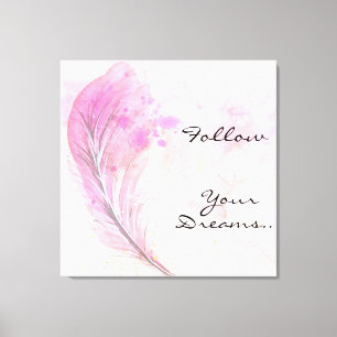 Toile Aquarelle avec plume et devis