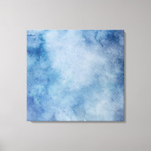 Toile Aquarelle bleue