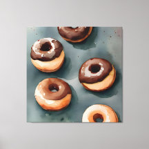 Aquarelle de Donuts au chocolat