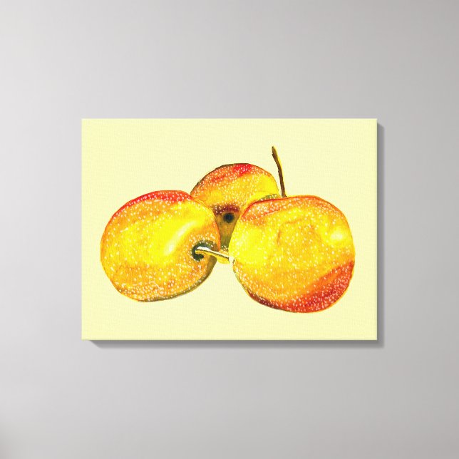 Toile Aquarelle de fruit jaune perruque (Recto)