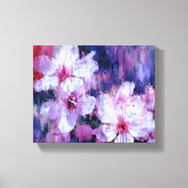 Toile Aquarelle en fleur d'amande (Recto)