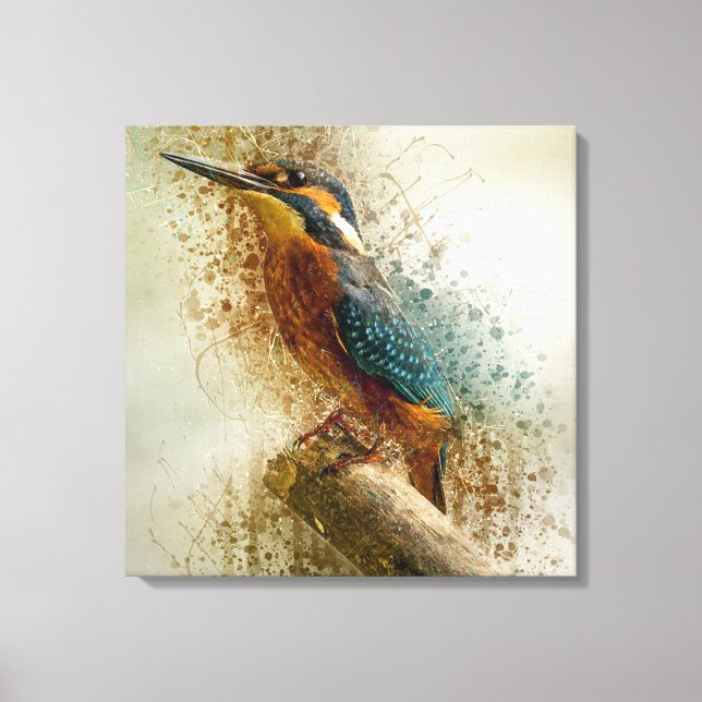 Toile Aquarelle Kingfisher (Recto)