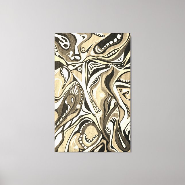 Toile Aquarelle peinte à la main Artdeco moderne (Recto)