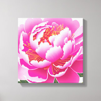 Toile Aquarelle rose