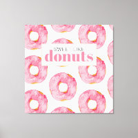 Aquarelle rose moderne douce comme les beignets Ci
