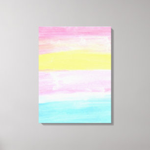 Toile Aquarelle Sunset Horizon Abstraite