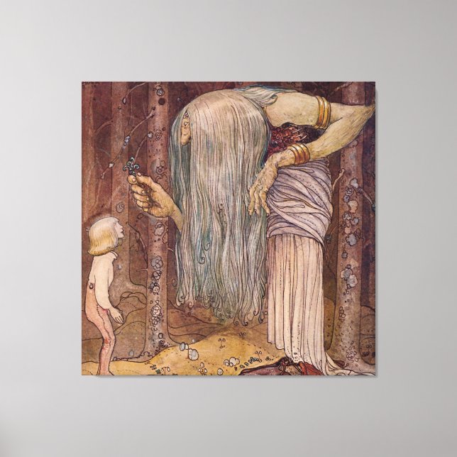 Toile Aquarelle "Troll Herb" de John Bauer (Recto)