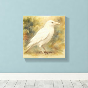 Toile Aquarelle White Raven