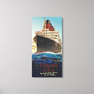 TOILE AQUITANIA CUNARD VINTAGE VOYAGE 