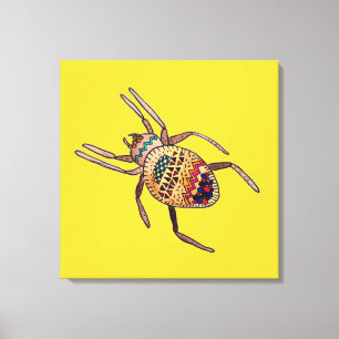 Toile Araignée colorée art arachnien