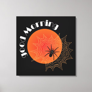 Toile Araignées croisées dans le filet au lever du solei