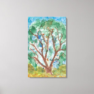 Toile Arbre aquarelle