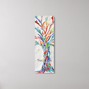 Toile Arbre arc-en-ciel de la vie Mosaïque multicolore