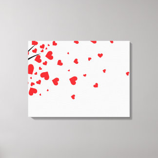 Toile Arbre avec Feuilles cardiaques