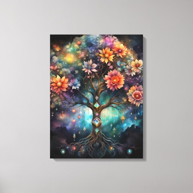 Toile Arbre Cosmique De Vie 45,7 cm x 61 cm (Recto)
