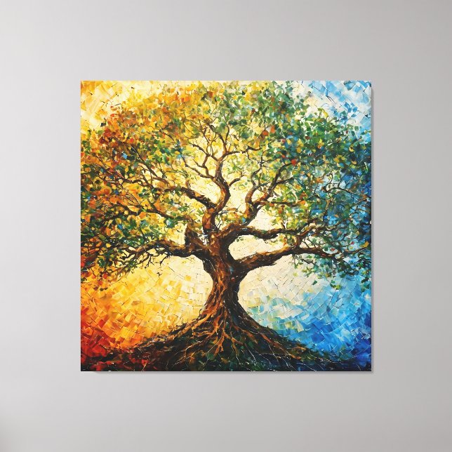 Toile Arbre de connaissances - Peinture à l'huile (Recto)