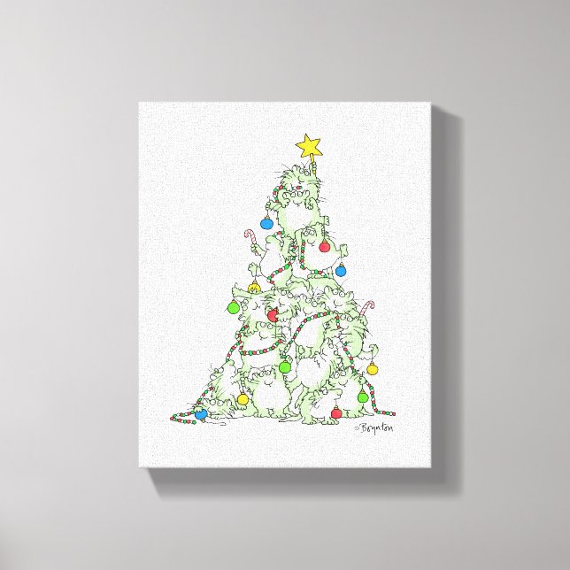 Toile Arbre de Noël de Kitties par Sandra Boynton (Recto)