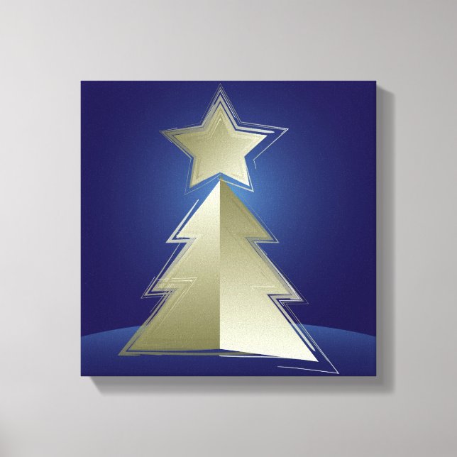 Toile Arbre de Noël doré (Recto)