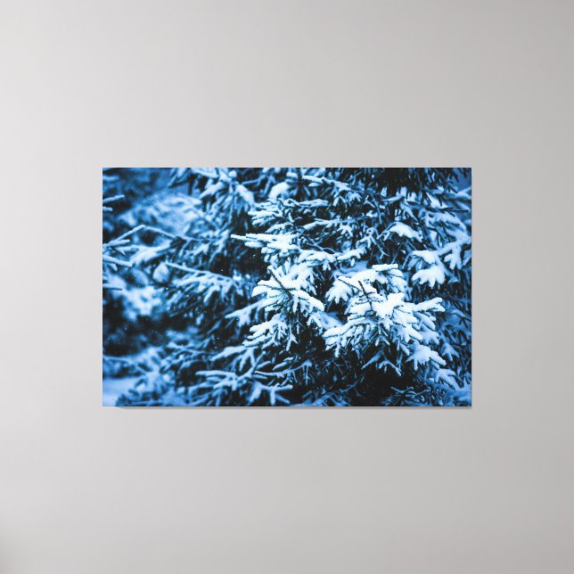 Toile Arbre de Noël hivernal neige (Recto)