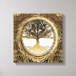 Toile Arbre de vie en Brown