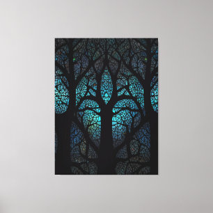 Toile Arbre de vie - Mosaïque de forêt mystique