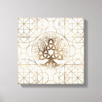 Arbre de vie - Yggdrasil avec l'or Triquetra Paste