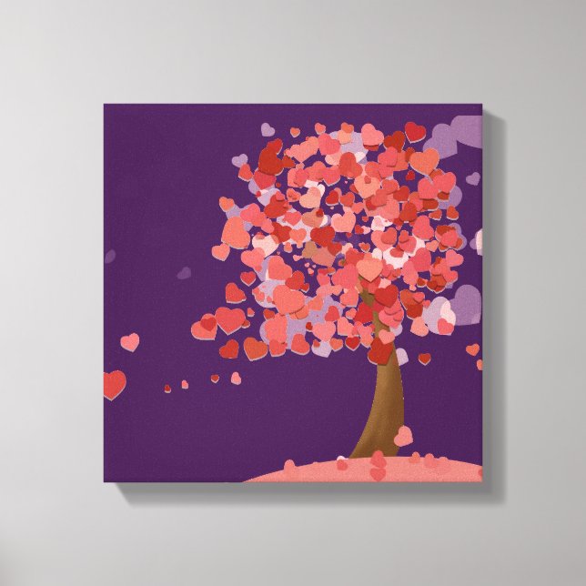 Toile Arbre des Coeurs Coeurs d'art mignons (Recto)
