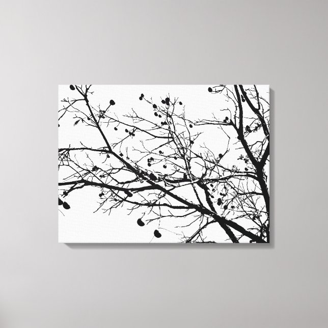 Toile Arbre d'hiver noir et blanc (Recto)