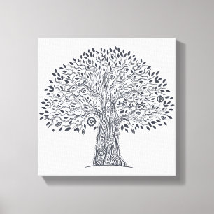 Toile Arbre du griffonnage 6 de la vie