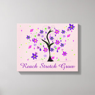 Toile Arbre Fantaisiste avec Citation