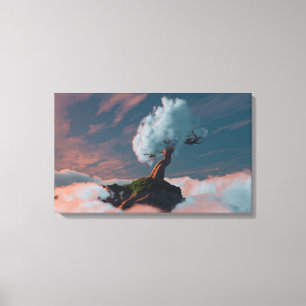 Toile Arbre nuage