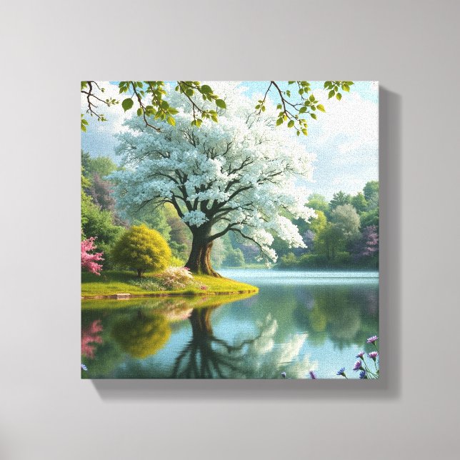 Toile Arbre paysager 3D Forest Texturé Wall Art (Recto)