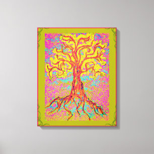Toile Arbre puissant et coloré