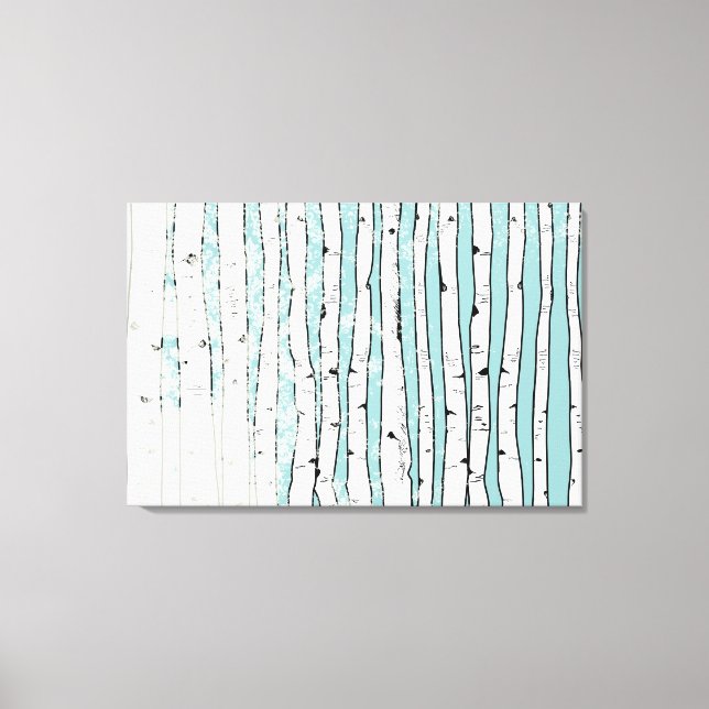 Toile Arbres à bouleau que vous choisissez Couleur Arriè (Recto)