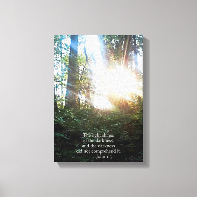 Toile Arbres Bible chrétienne Verse Écriture Créationart (Recto)