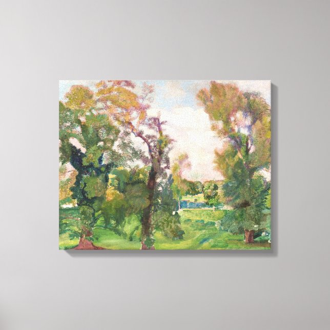 Toile Arbres en Villa Borghèse par Armando Spadini Canva (Recto)