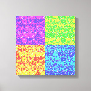 Toile Arc en ciel bulle envelopper pop art