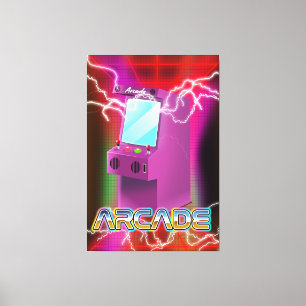 Toile Arcade rétro des années 1980