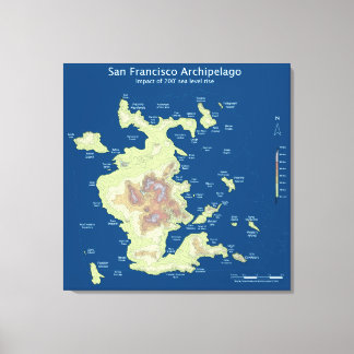 Toile Archipel de San Francisco, 200' de niveau de la me