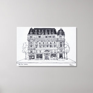 Toile Architecture Haussmannienne   Rue du Louvre, Paris