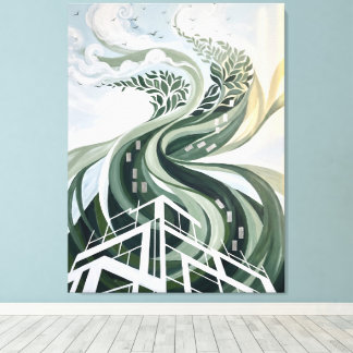 Toile Architecture verte bioclimatique Art de ville dura