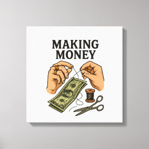 Toile Argent - Fortune Art artisanal