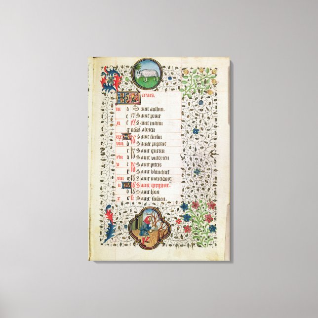 Toile Aries et un homme abattant des arbres (Recto)