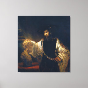 Toile Aristote avec un buste de Homère par Rembrandt (1