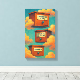 Toile Armoire flottante surréaliste Canvas Mur Art Cadea